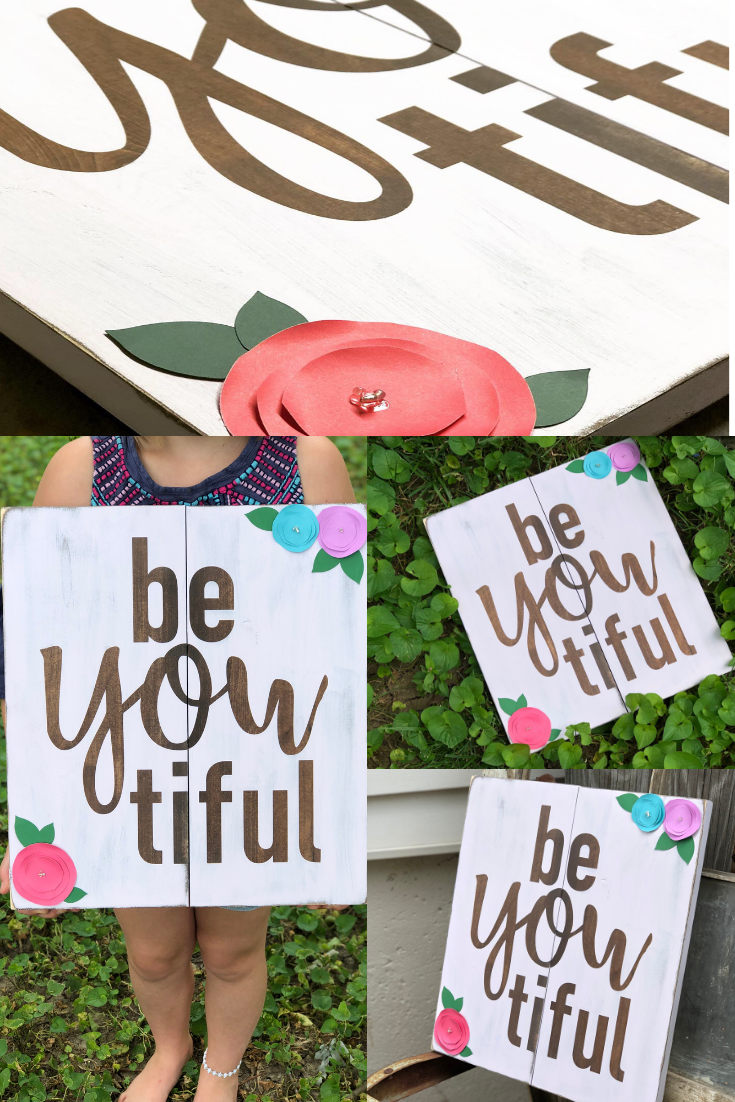 DIY beYOUtiful pallet style wood sign
