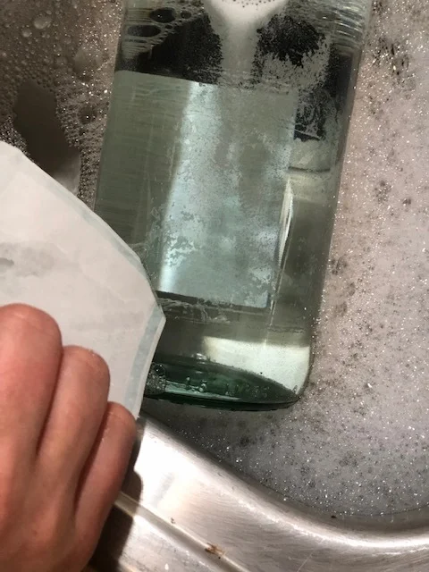 How to remove labels from wine bottles