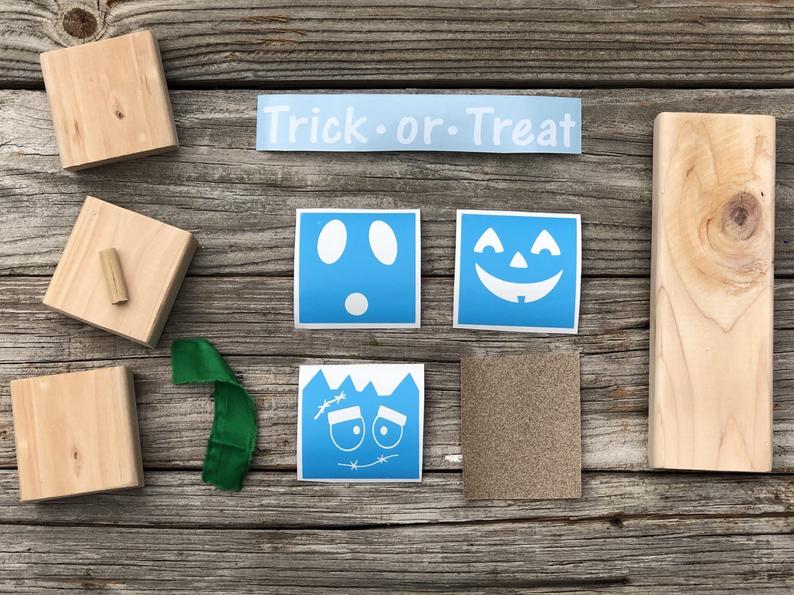 DIY Halloween craft kit for adults. How to make 2x4 crafts for Halloween
