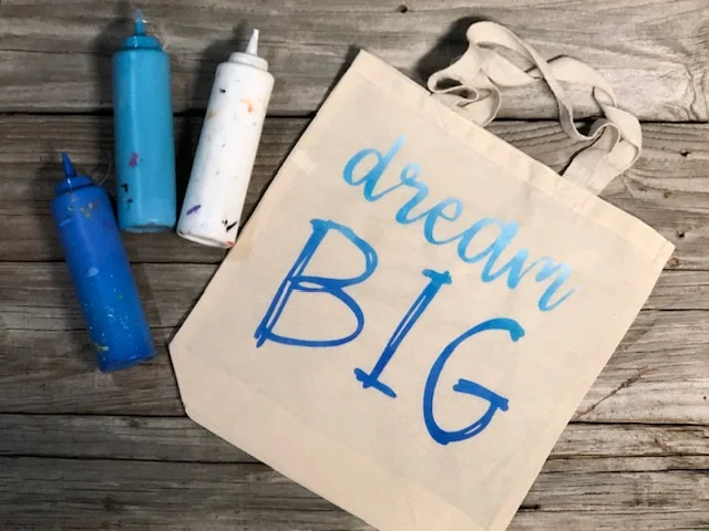 How to stencil on a canvas bag