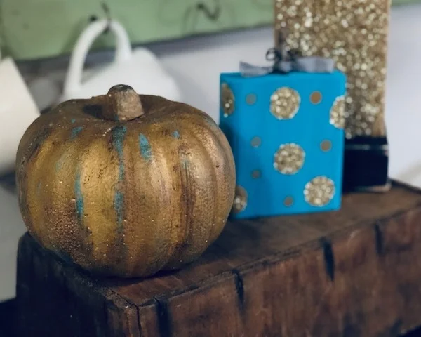 Dollar Tree pumpkins, how to give them a rustic makeover