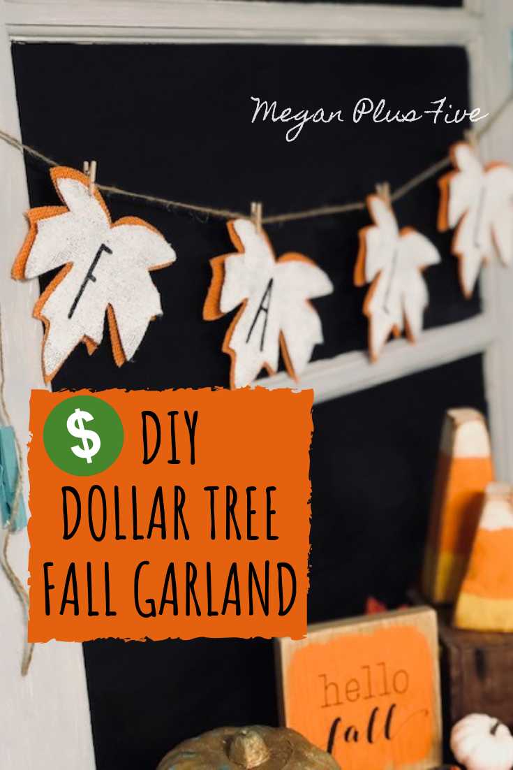 DIY Dollar Tree Fall Garland, easy craft tutorial to make your own rustic decor for the holidays