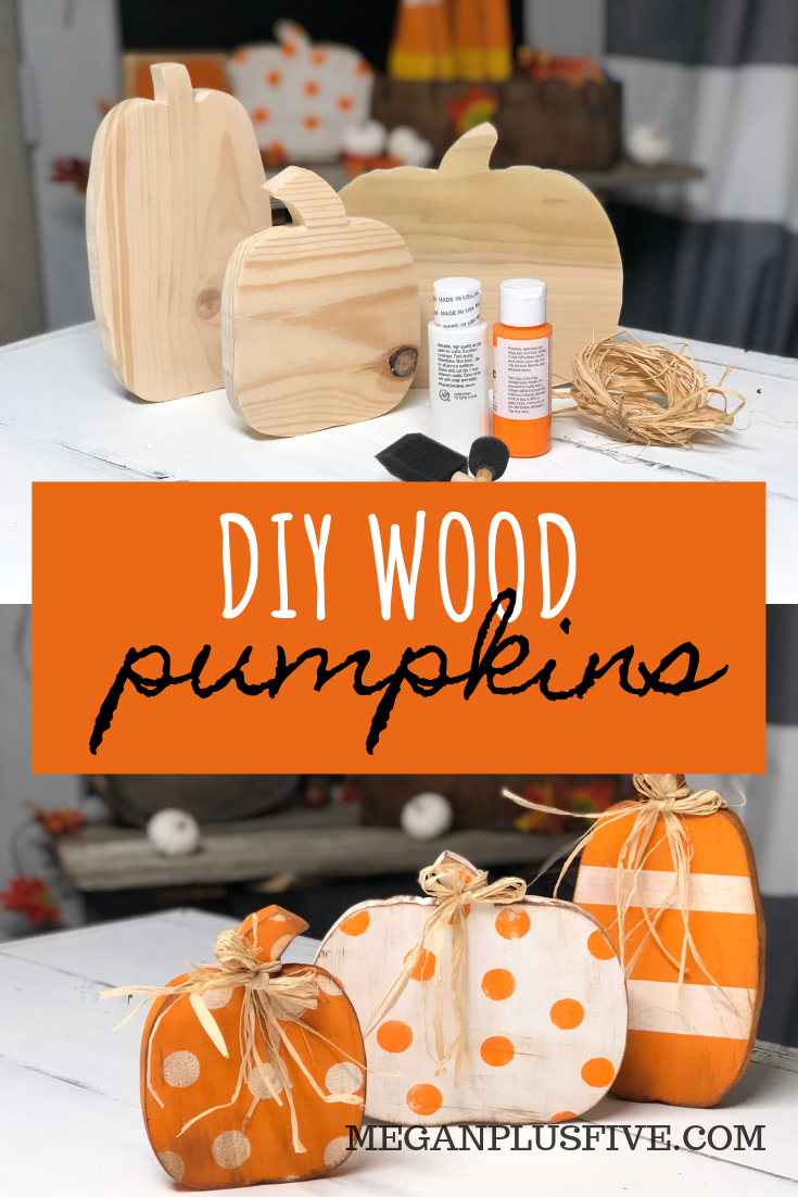 DIY CRAFT KIT how to paint your standing wood pumpkin cut outs. This craft is perfect for you to DIY for your rustic fall decor.