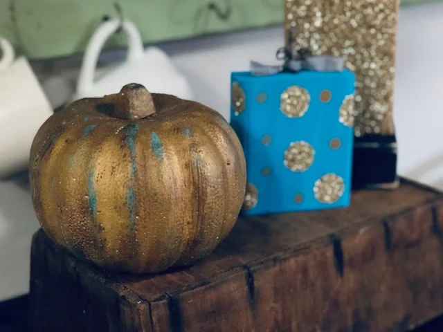 How to give a Dollar Tree pumpkin a rustic makeover