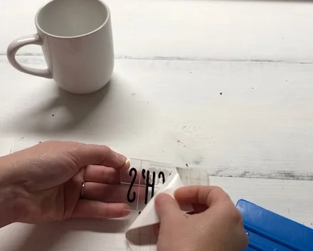 Easy Halloween themed coffee mug vinyl decal using Cricut Design Space. How to make and apply your own custom decals using your Cricut and Oracal vinyl.