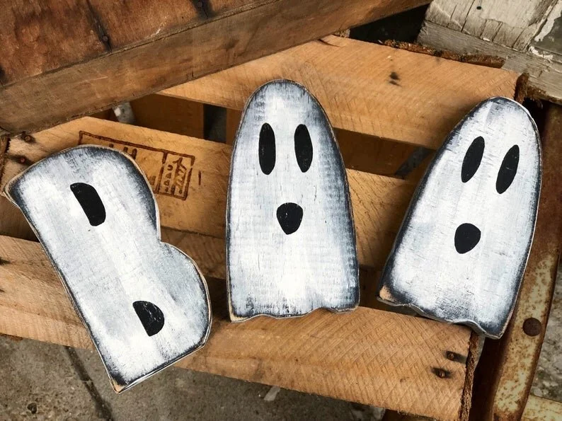 DIY Halloween BOO wood cutouts, DIY craft kit for adults for fall