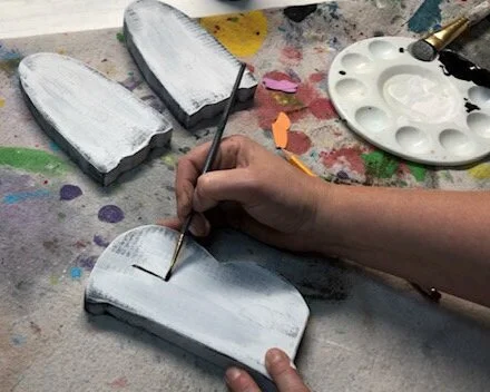 How to paint your adult DIY CRAFT KIT, BOO wood cutouts for Halloween.