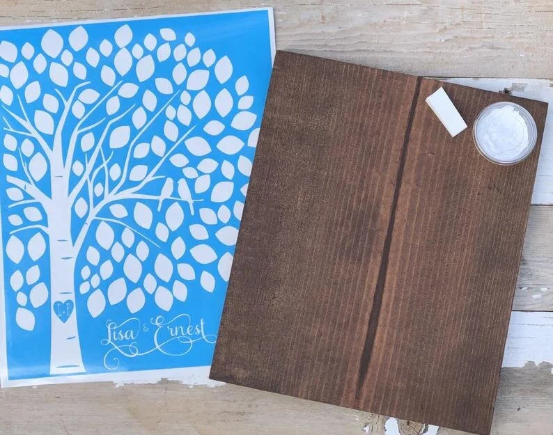 DIY WEDDING SIGN, wedding tree craft kit, affordable wedding decor