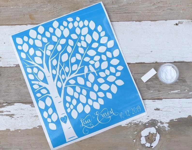 DIY WEDDING SIGN, wedding tree craft kit, affordable wedding decor