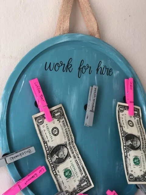 DIY Dollar Tree work for hire chore chart