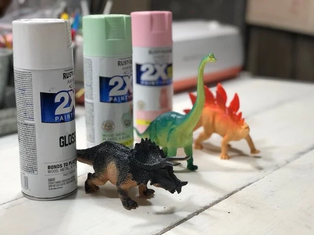 How I made super girly dinosaurs for my daughter's bedroom