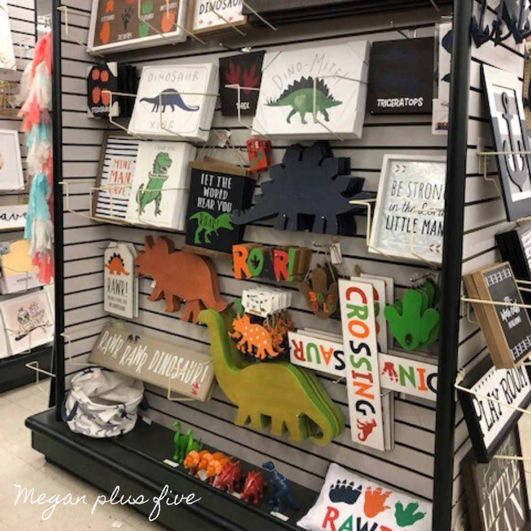Make your little girl's dinosaur room dreams come true. How to spray paint cheap plastic dinosaurs to make them girly. DIY girl themed dinosaur bedroom for your daughter.