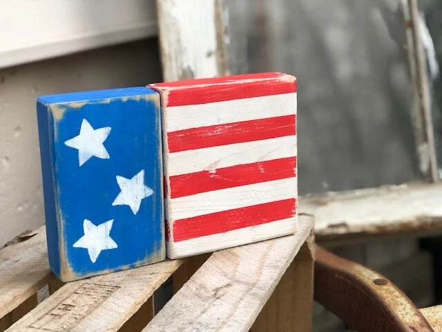 DIY 2x4 chunky wood flag