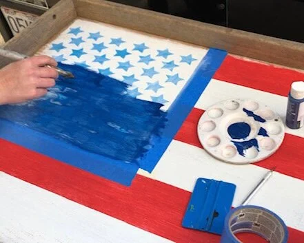 Turn an old drawer into a rustic Ameican flag. It doesn't take much to repurose a drawer that's been collecting dust. If you have some paint and a little creativity you can make your own farmhouse style old looking flag for your home decor.