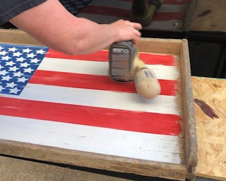 Turn an old drawer into a rustic Ameican flag. It doesn't take much to repurose a drawer that's been collecting dust. If you have some paint and a little creativity you can make your own farmhouse style old looking flag for your home decor.