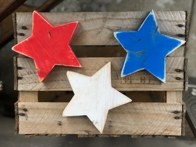DIY CRAFT KIT UNFINISHED WOOD STARS, Patriotic craft kit for adults, 4th of July craft kit to make at home.