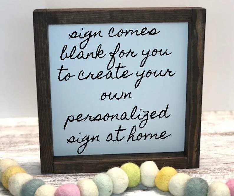 DIY UNFINISHED FRAMED WOOD SIGN, sign painting blank, paint your own wood sign with unfinished blank signs