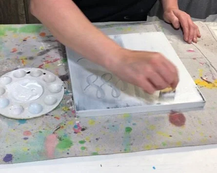 DIY sign painting tutorial. How to make a reverse stenciled sign. Painting a wood sign with no paint bleed, paint peel up, crisp lines.
