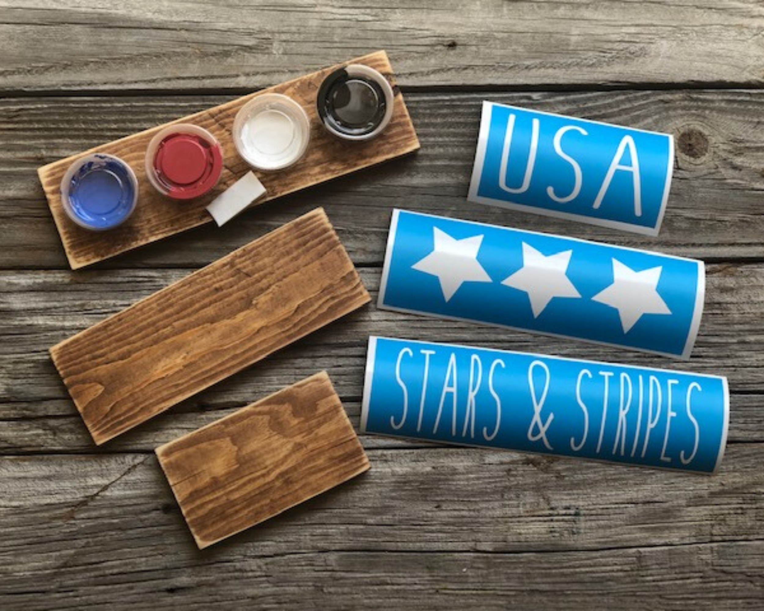 DIY 4th of July Craft kit, how to paint wood signs adult craft kit