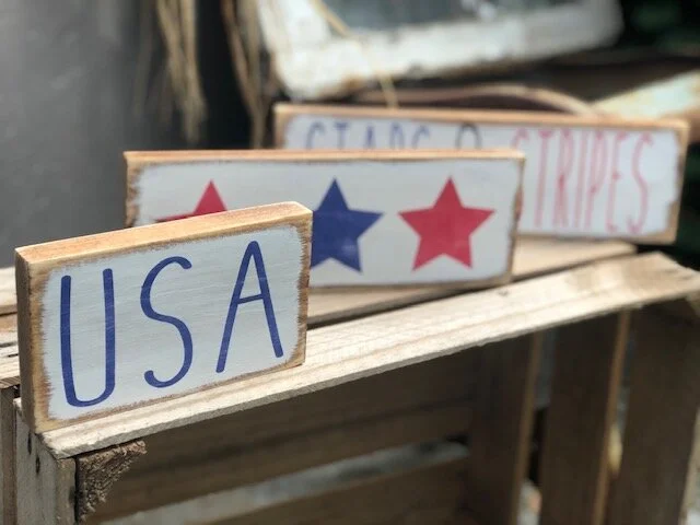 DIY 4th of July Craft kit, how to paint wood signs adult craft kit