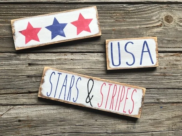 DIY 4th of July Craft kit, how to paint wood signs adult craft kit