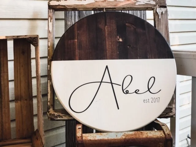 Diy Round Last Name Established Sign With A Modern Farmhouse Look Megan Plus Five