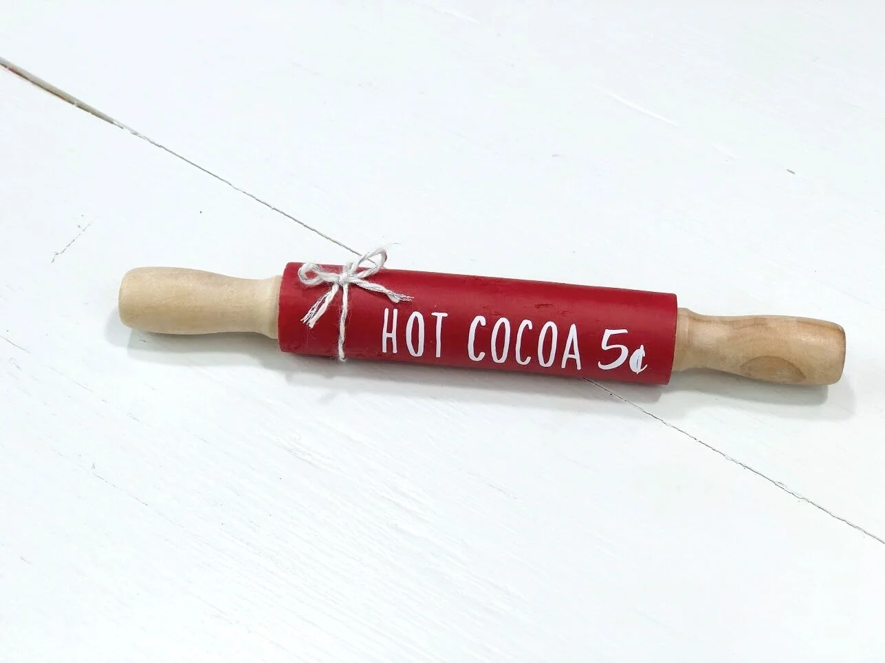 Hot cocoa mini wood rolling pin DIY