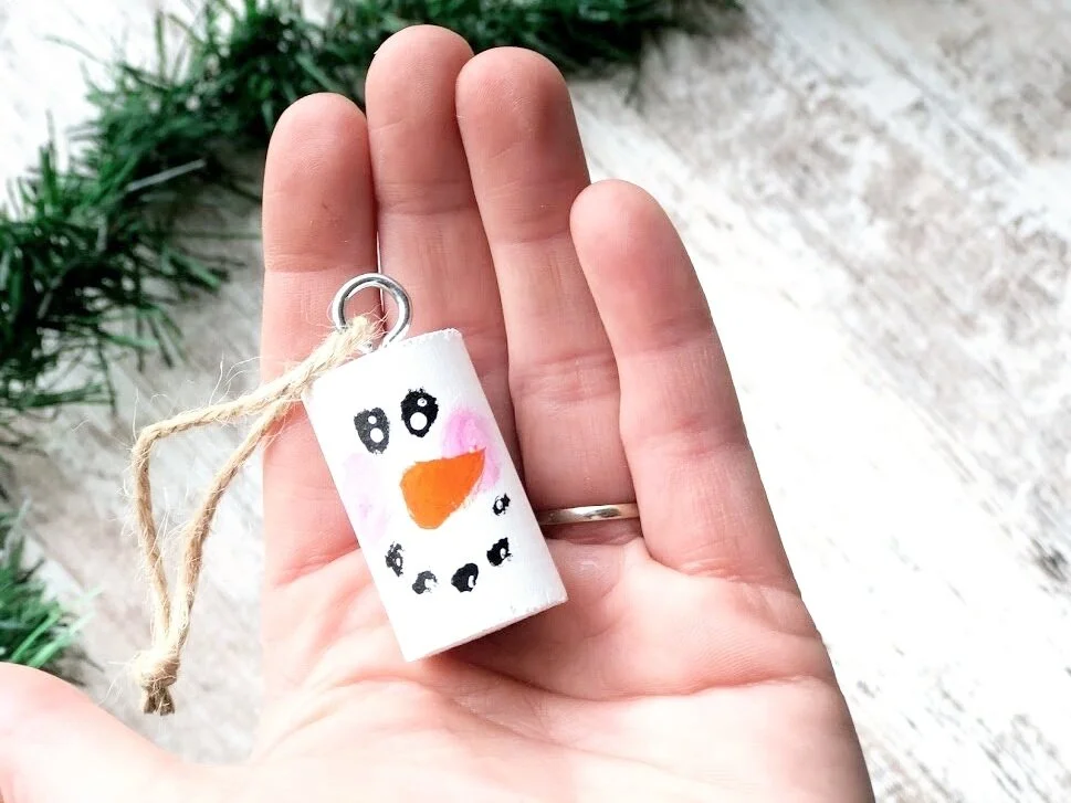 DIY dowel rod snowman ornament DAY 8