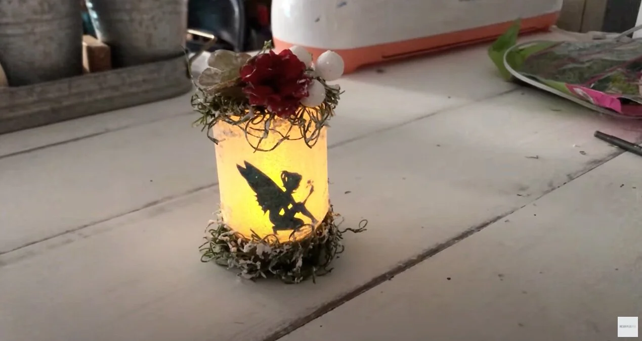 MINI glittery fairy jar Christmas ornament