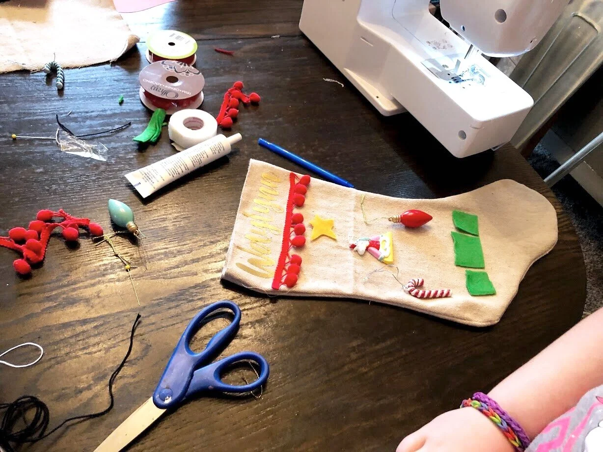Christmas stocking party with the kids