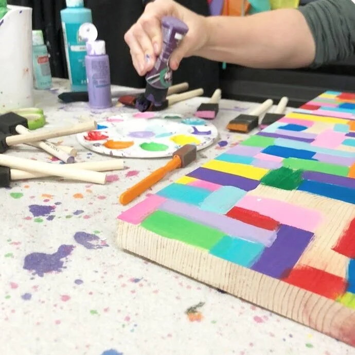 DIY hot mess method for a wood sign