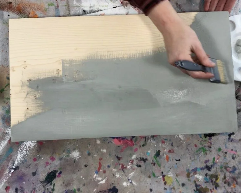 How to stencil on wood using your Cricut. DIY mom's shit list wood sign free SVG. How to paint a lettered wood sign step by step tutorial with pictures.