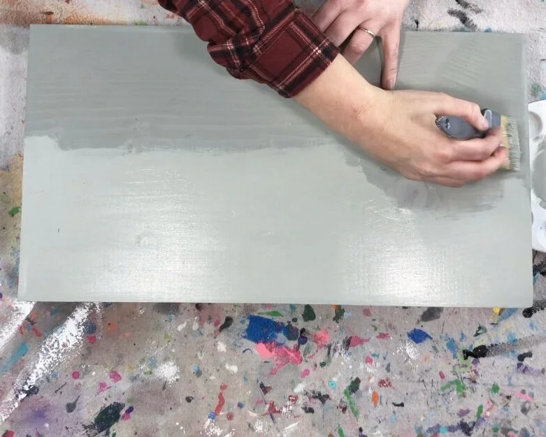 How to stencil on wood using your Cricut. DIY mom's shit list wood sign free SVG. How to paint a lettered wood sign step by step tutorial with pictures.