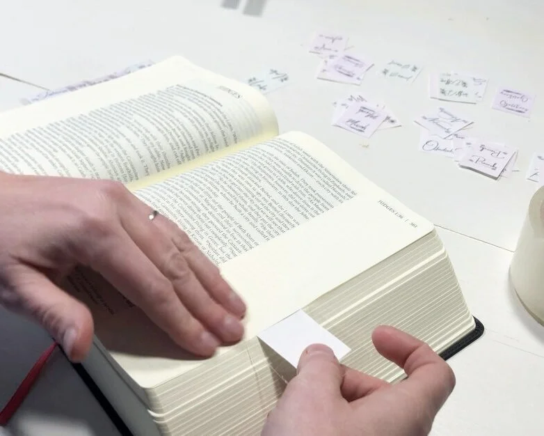 DIY bible tabs + FREE printable - Megan plus five