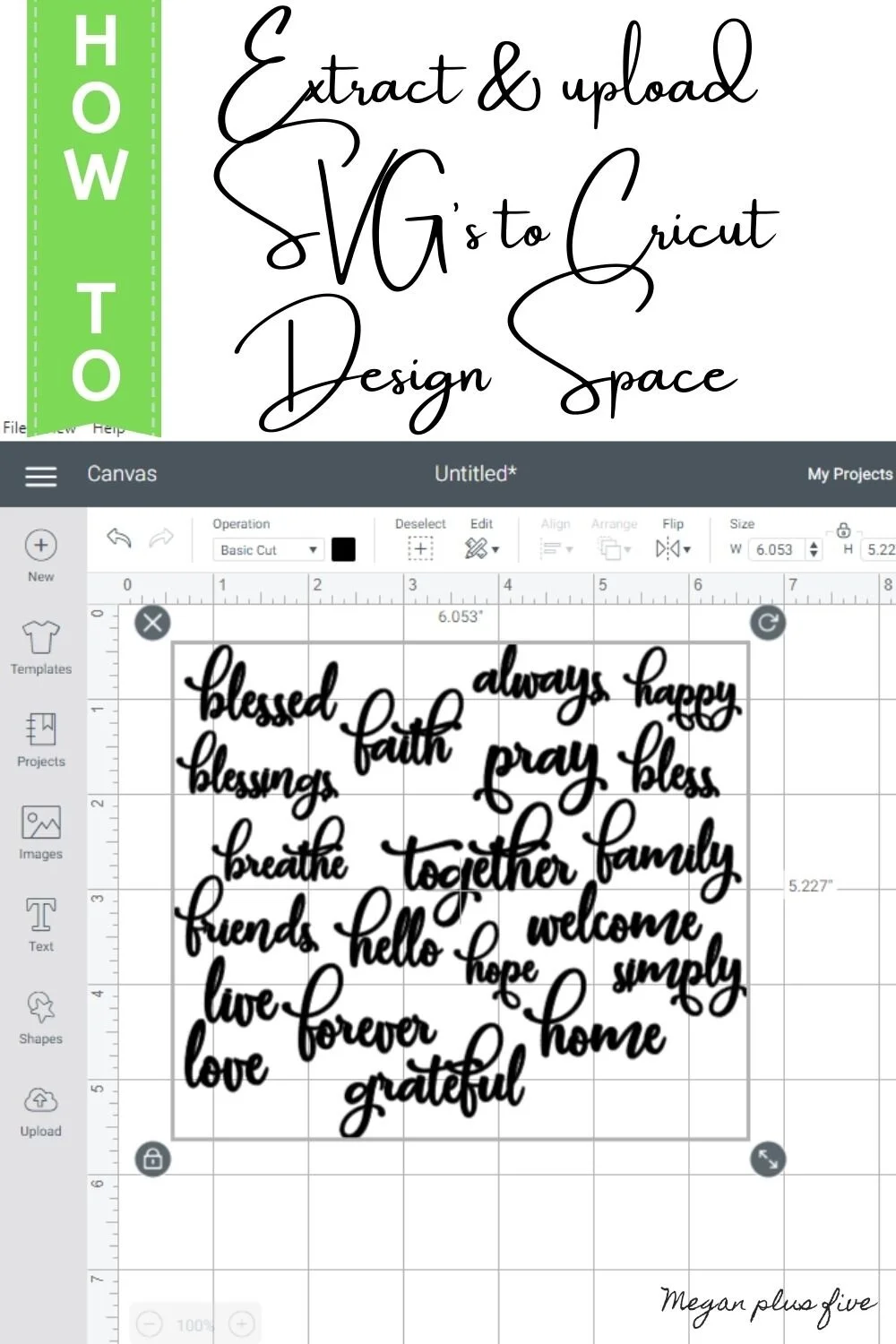Extracting a zipped file and uploading an SVG into Cricut Design Space