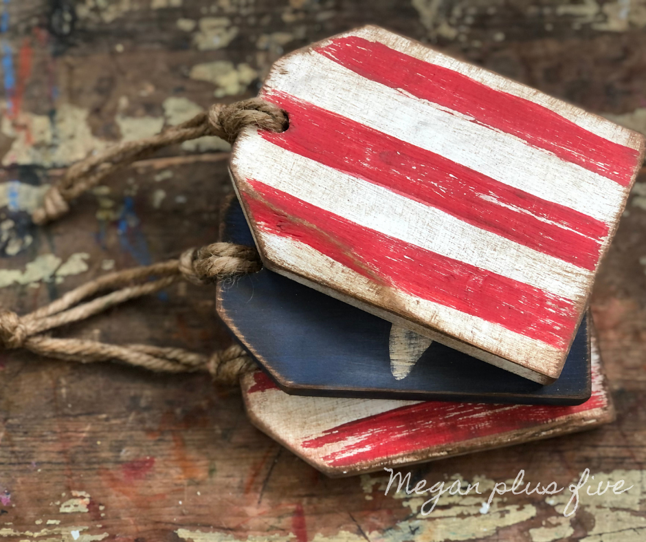 DIY 4th of July wood tags