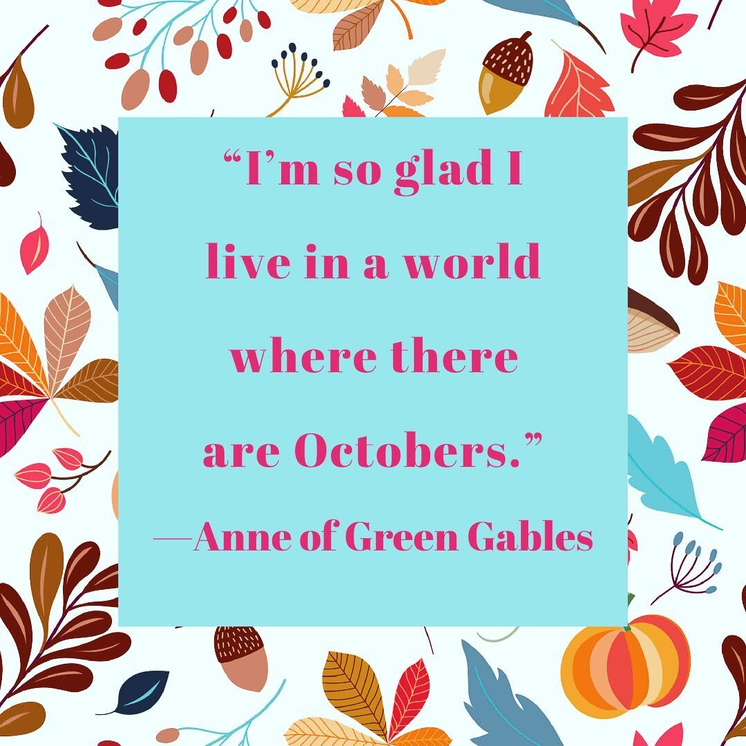 Happy October! 

This is the first day of the last quarter of the year. What do you want to accomplish before 2023 is over? 
#happyoctober1st #happyoctober #anneofgreengables #worldwithoctobers #goalsettingtime
