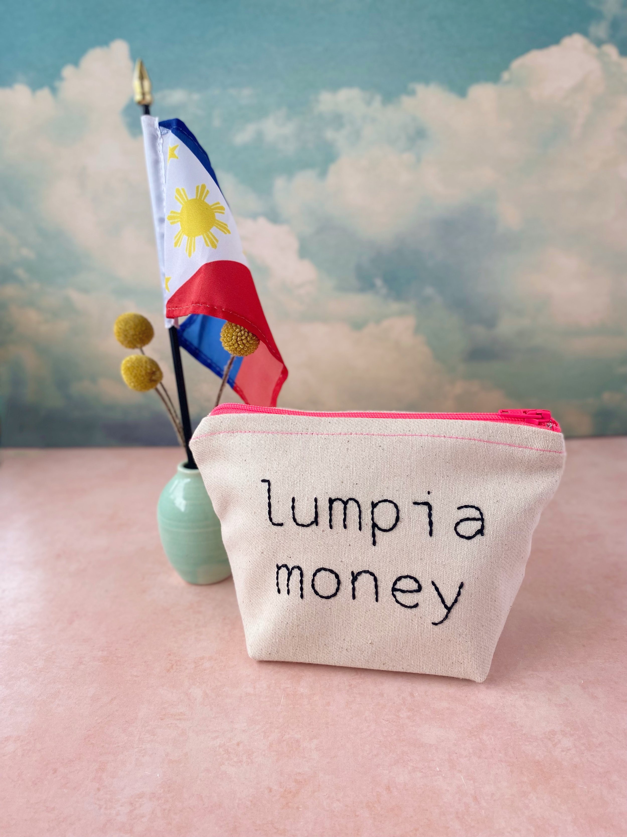 Lumpia Money Pouch — Embroidered Panda