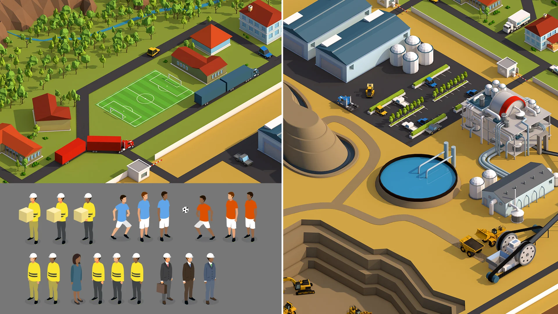 Close ups of the map with added people.