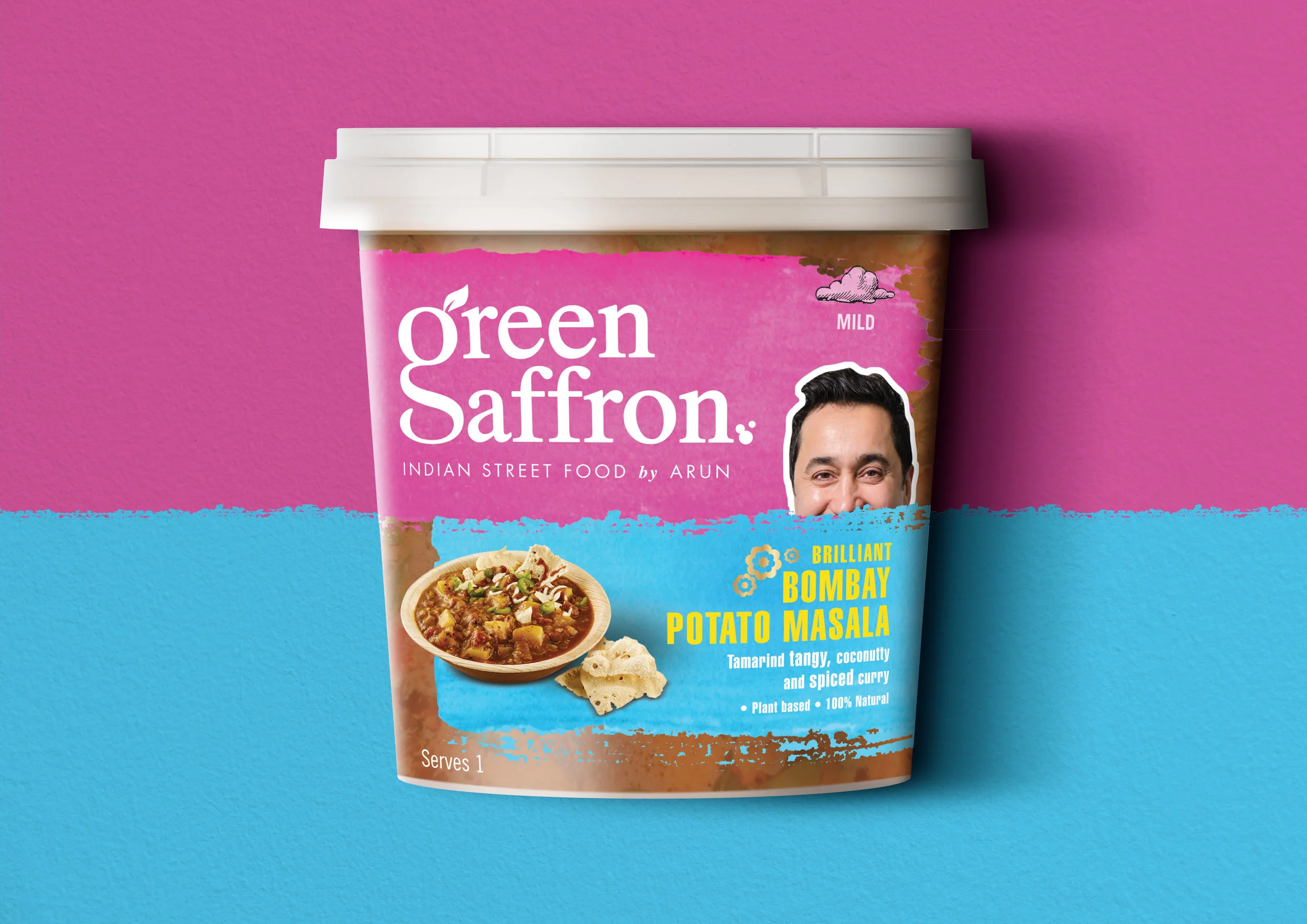 Green Saffron wanted to expand their already successful range into the fresh category in the chiller, with an ‘Indian Street Food’ range… We created a premium and spontaneous take on our core range look and feel, with this vibrant range of packs.