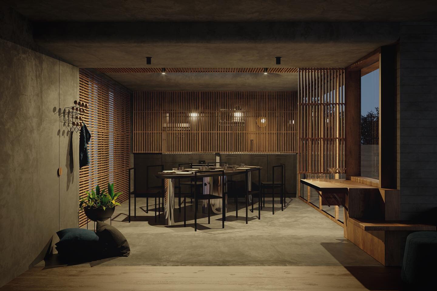 Probably the only nighttime image I&rsquo;ve ever done that I still like. Done in collaboration with the amazing designer  @killingmattwoods &bull;
&bull;
&bull;
#redshift #architecture #interiordesign #mattwoodsdesign #archviz #c4d #3dsmax #redshift