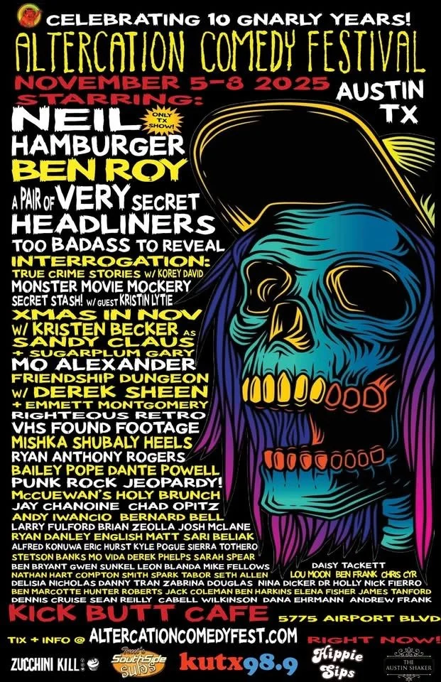 Altercation Comedy Festival 2025! R Celebrating 10 Gnarly Years!