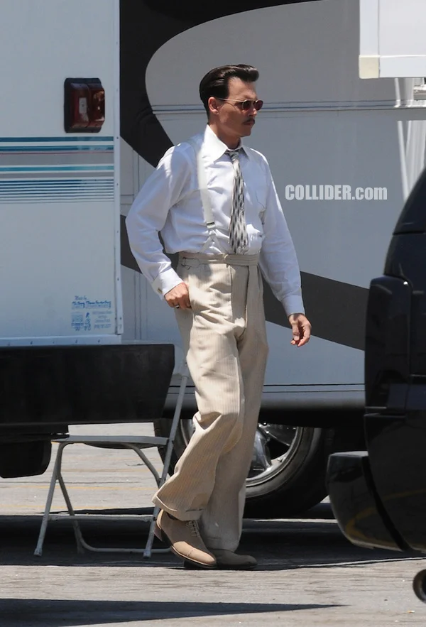 Public Enemies Johnny Depp movie image on location Collider.com