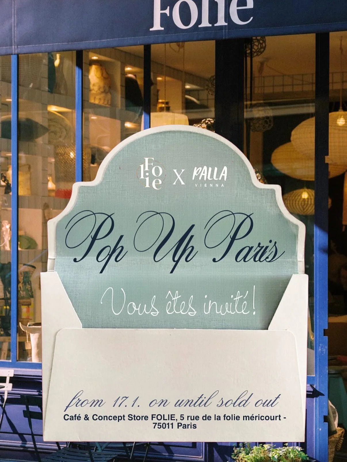 FOLIE &amp; FRIENDS 💙🇫🇷❤️ es gibt gro&szlig;e Neuigkeiten und sie sind c&rsquo;est magnifique. 

Von 17. 1.  bis Ende J&auml;nner ist @pallavienna mit einem POP UP PARIS bei @folie_store_paris zu Gast. 

Mit dabei ist die neue Waffelpiquee Kollekt