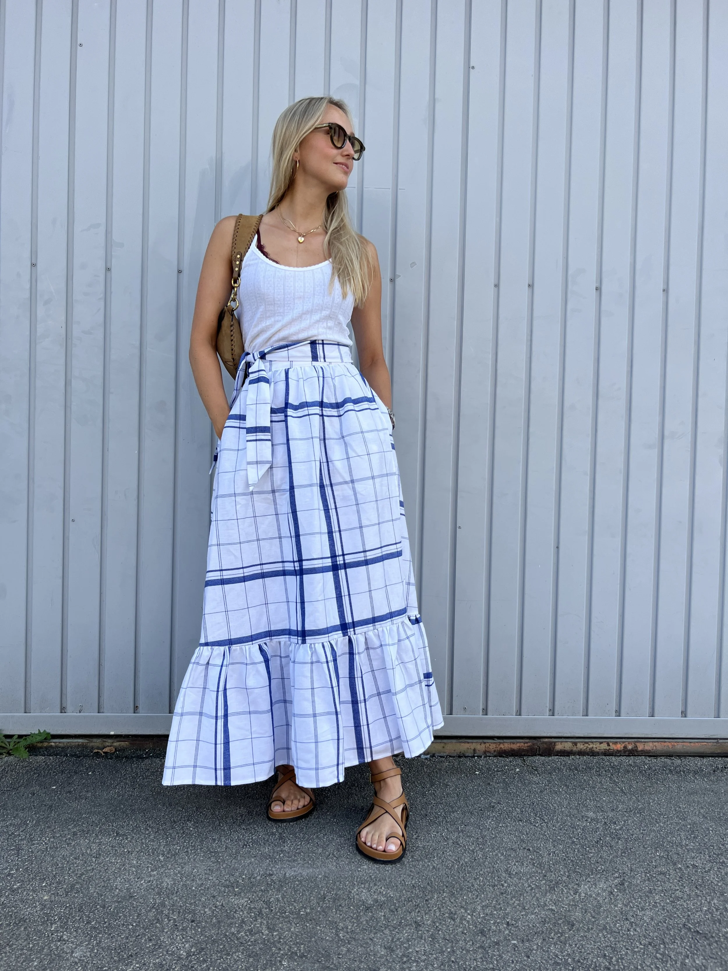 Wickelrock RESA Leinen KARO