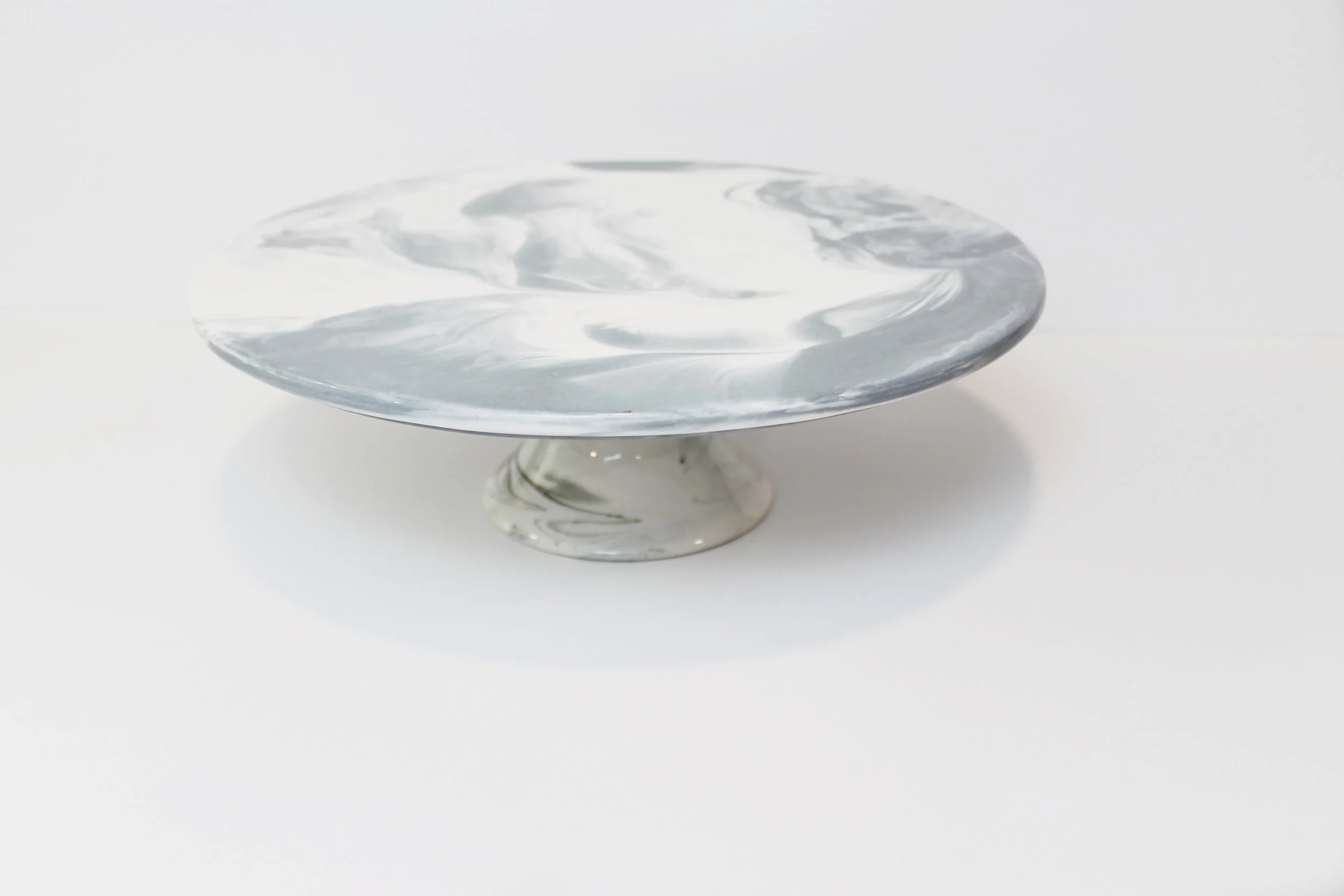 11.5" Round Marble Effect