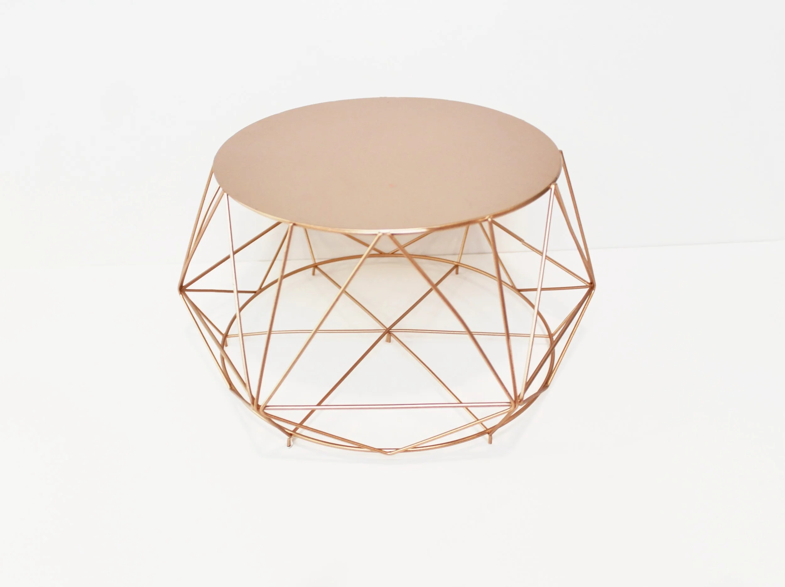 9" Rose Gold Geometric Metal