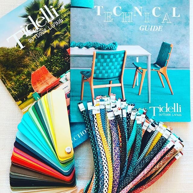 Opening mail and finding new samples &amp; catalogues it&rsquo;s like Christmas for designers all over again! Wow @tidellioutdoor you had me at first sight! #outdoorliving #luxuryinteriors #color