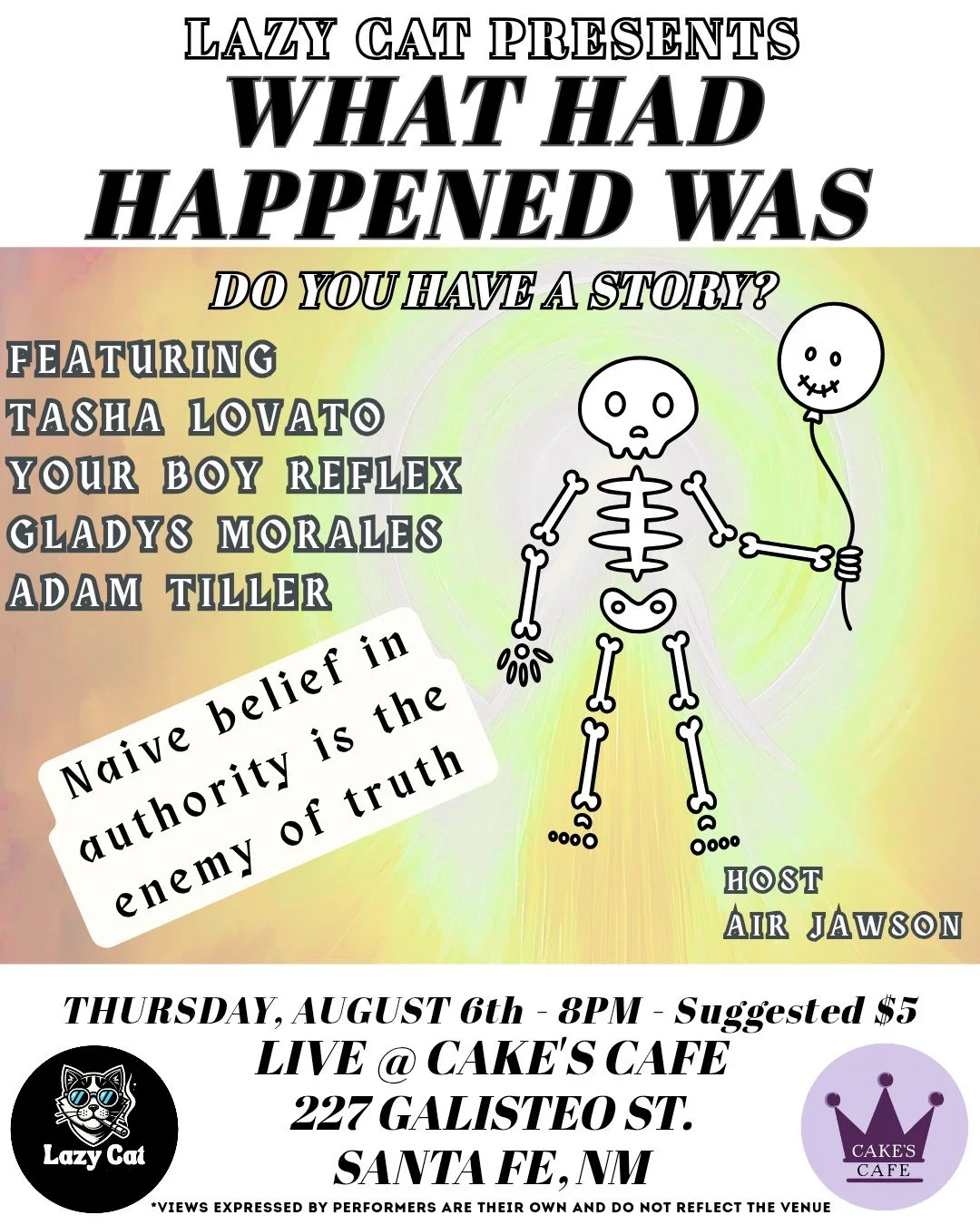 What Had Happened Was (Theme: Naive Belief in Authority is the Enemy of Truth)