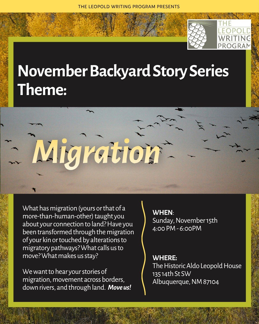 Backyard Story Series: Migration